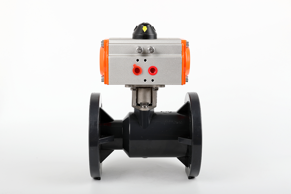 宝山气动法兰一体球阀